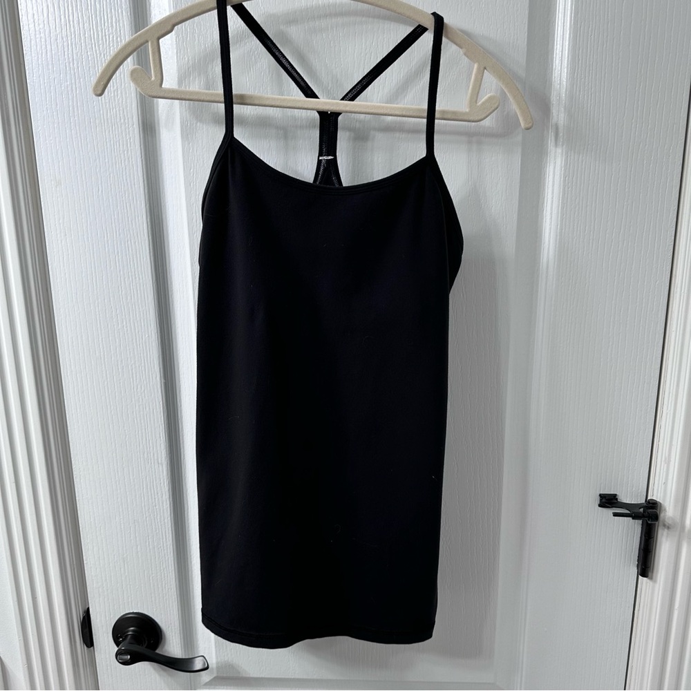 Size 8 Black Lululemon Power Y Tank